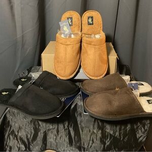 U.S. Polo ASSN. Men's Cozy Slippers - Black, Brown and Beige